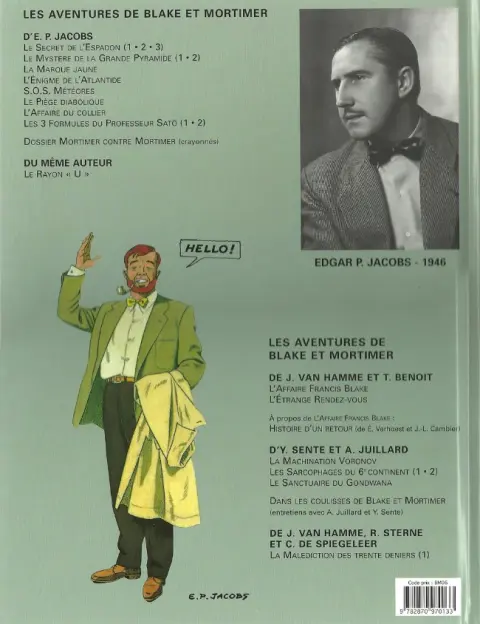 Verso de l'album Blake et Mortimer Tome 7 L'énigme de l'Atlantide