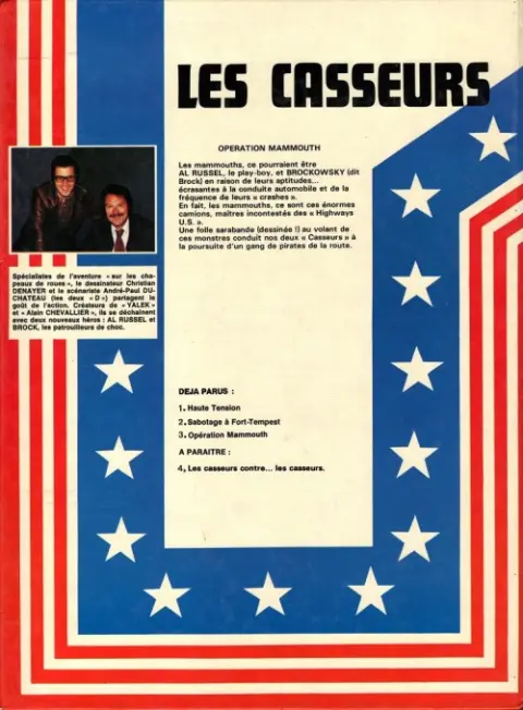 Verso de l'album Les Casseurs Tome 3 Opération Mammouth