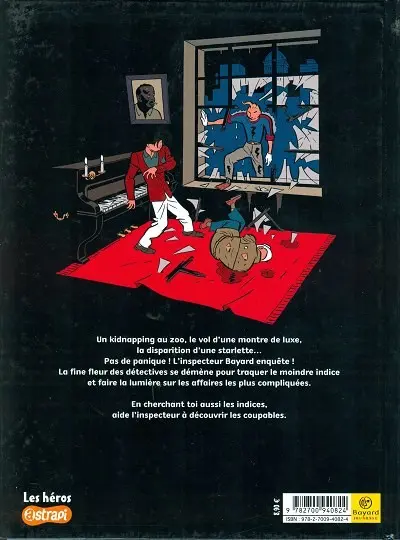 Verso de l'album Les Enquêtes de l'inspecteur Bayard Tome 1 Pas de vacances pour l'inspecteur !