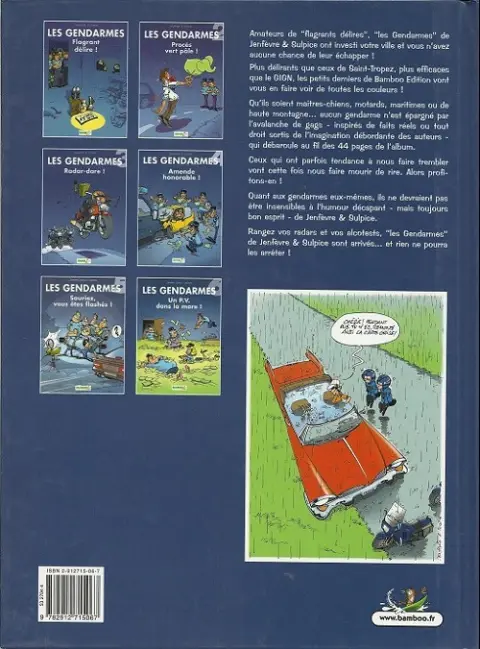 Verso de l'album Les Gendarmes Tome 2 Procès vert pâle !