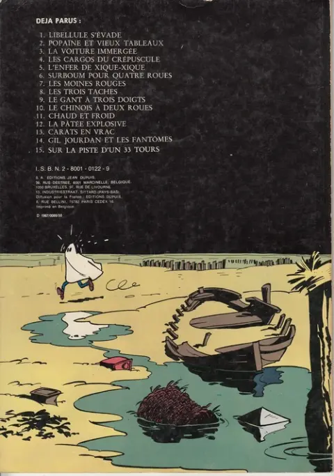 Verso de l'album Gil Jourdan Tome 7 Les moines rouges