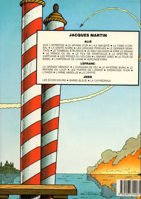 Verso de l'album Lefranc Tome 6 Opération Thor