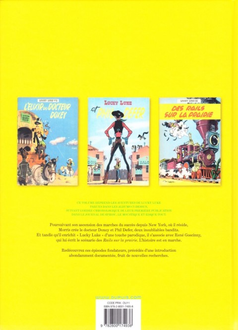 Verso de l'album Lucky Luke (2016) L'Intégrale 3