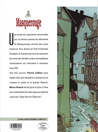 Verso de l'album Masquerouge - Épisode 2 - Marco Venanzi Tome 5 Le roi des fous