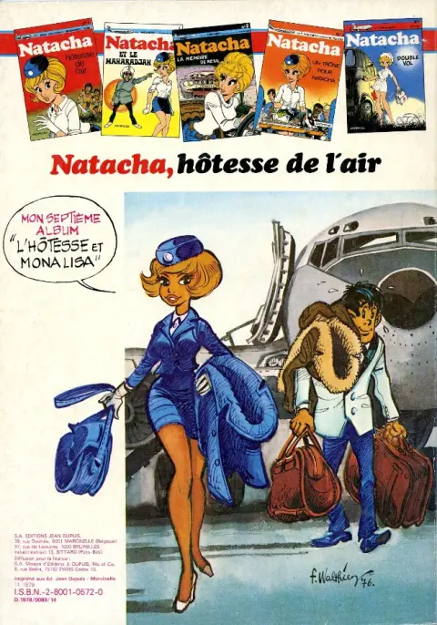 Verso de l'album Natacha Tome 6 Le treizième apôtre