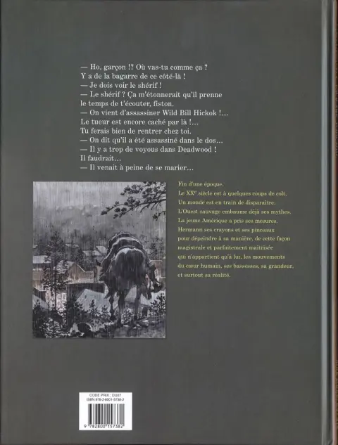 Verso de l'album On a tué Wild Bill