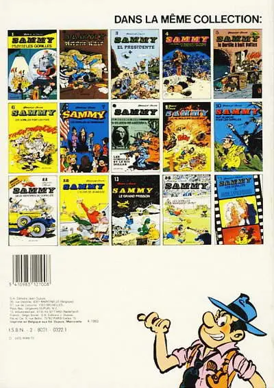 Verso de l'album Sammy Tome 1 Bons vieux pour les gorilles et robots pour les gorilles
