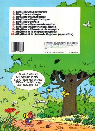 Verso de l'album Sibylline - Dupuis Tome 2 Sibylline en danger