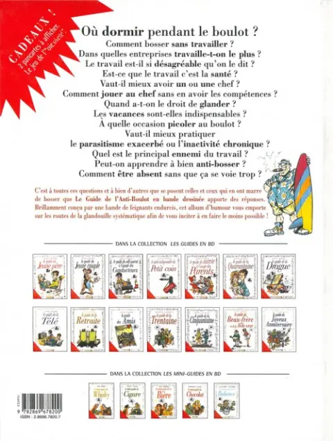 Verso de l'album Le Guide Tome 15 Le guide de l'anti-boulot
