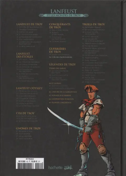 Verso de l'album Lanfeust et les mondes de Troy Tome 36 Les Guerrières de Troy - L'or des profondeurs