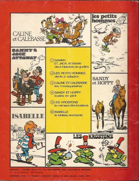 Verso de l'album Sammy Tome 11 Deux Histoires de Gorilles