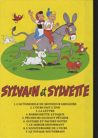 Verso de l'album Sylvain et Sylvette Aventures inédites Aventures inédites 1/2