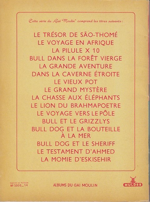 Verso de l'album Bull Dog Tome 14 Bull Dog et le sheriff