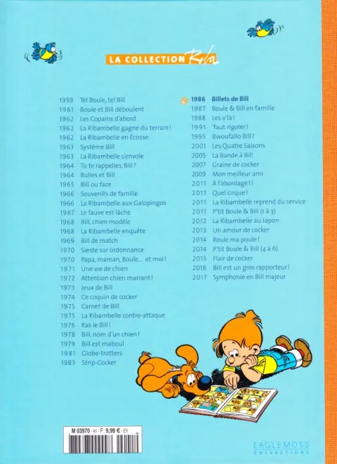 Verso de l'album La Collection Roba Tome 41 Billets de Bill