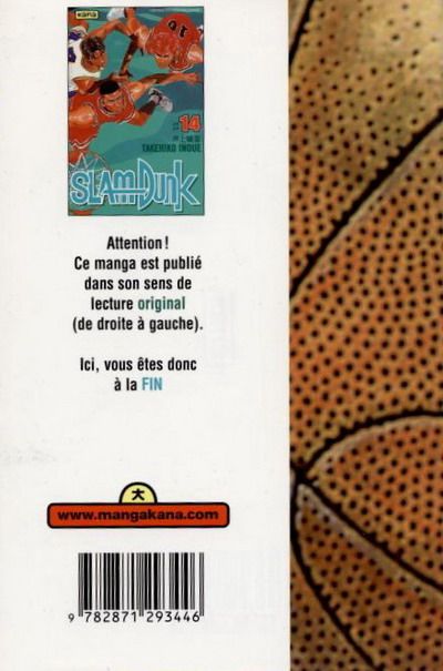 Verso de l'album Slam Dunk #14