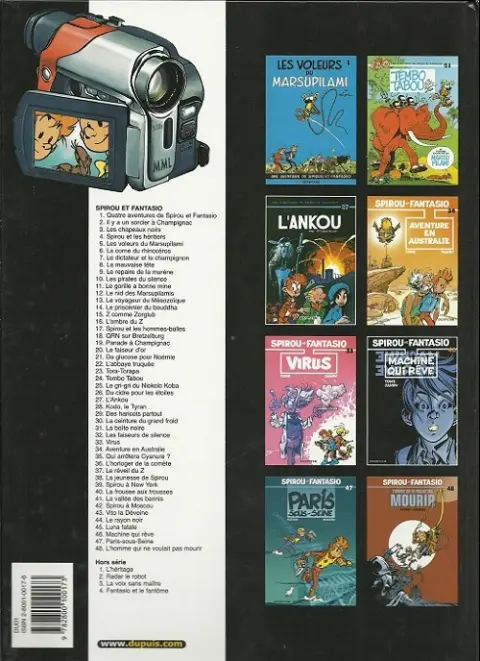 Verso de l'album Spirou et Fantasio Tome 15 Z comme Zorglub