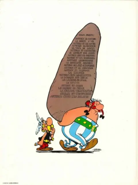 Verso de l'album Astérix Tome 20 Astérix en corse