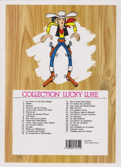 Verso de l'album Lucky Luke Tome 11 Lucky Luke contre Joss Jamon