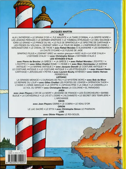 Verso de l'album Lefranc Tome 2 L'Ouragan de feu