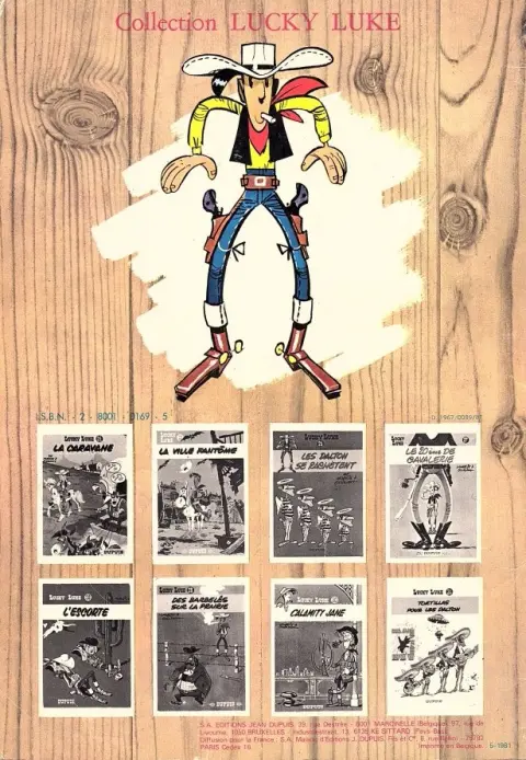 Verso de l'album Lucky Luke Tome 30 Calimity Jane