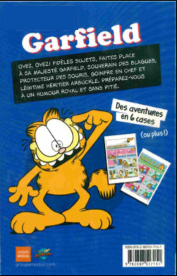 Verso de l'album Garfield Roi de l'humour !