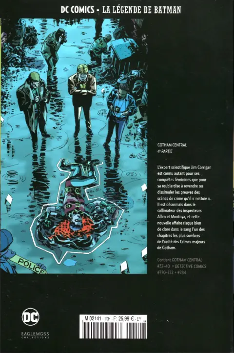 Verso de l'album DC Comics - La Légende de Batman Hors-série Volume 10 Gotham Central - 4e partie