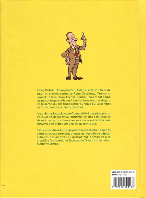 Verso de l'album Uderzo - L'intégrale Entretiens avec Albert Uderzo