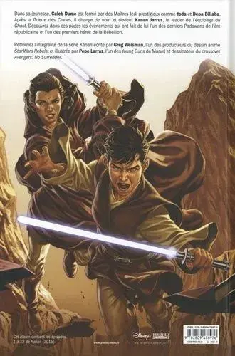 Verso de l'album Star Wars - Kanan Le Dernier Padawan