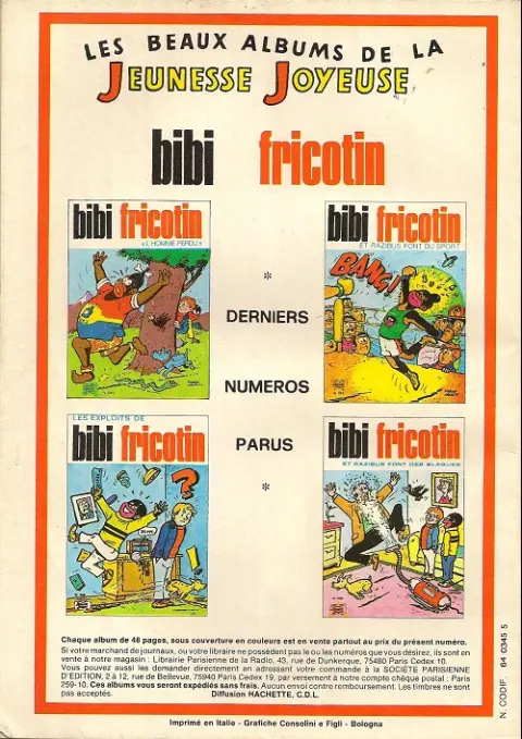 Verso de l'album Les Pieds Nickelés Tome 33 Les pieds nickelés courent la panasiatique