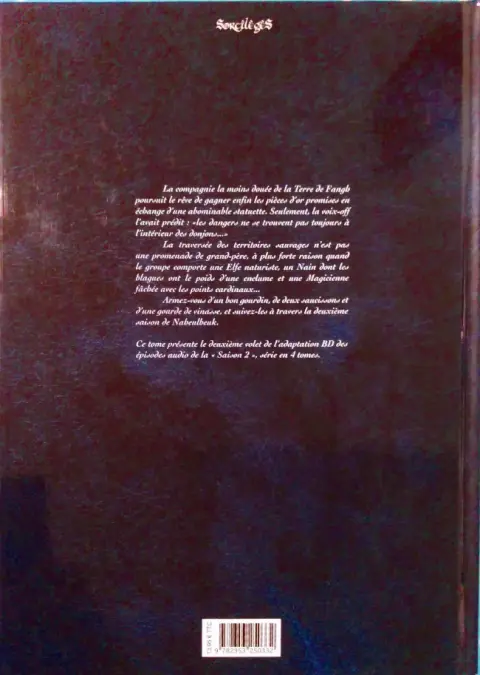 Verso de l'album Le Donjon de Naheulbeuk Tome 4