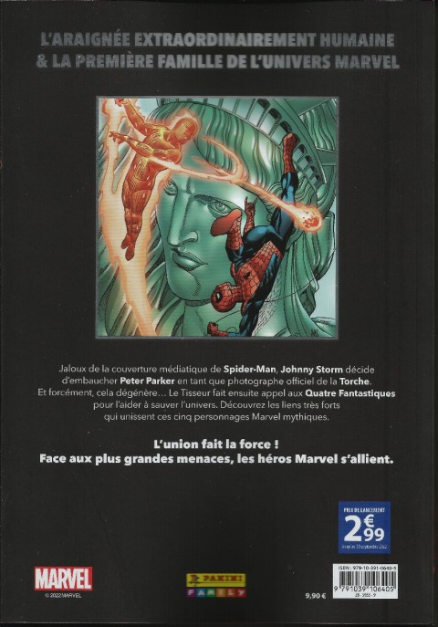 Verso de l'album Marvel - Les Grandes Alliances Tome 1 Spider-Man & Fantastic Four