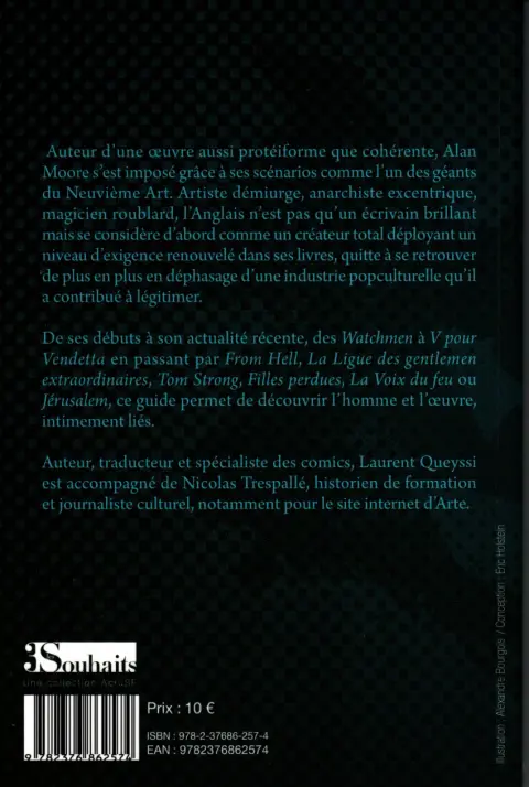 Verso de l'album Le guide Alan Moore