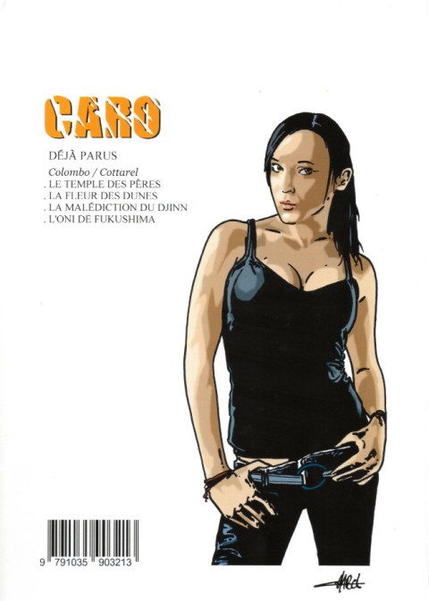 Verso de l'album Sur les traces de Caro