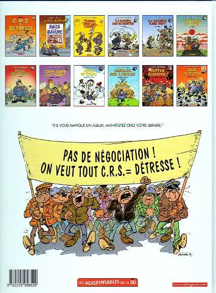 Verso de l'album CRS = Détresse Tome 11 Baffes académie !