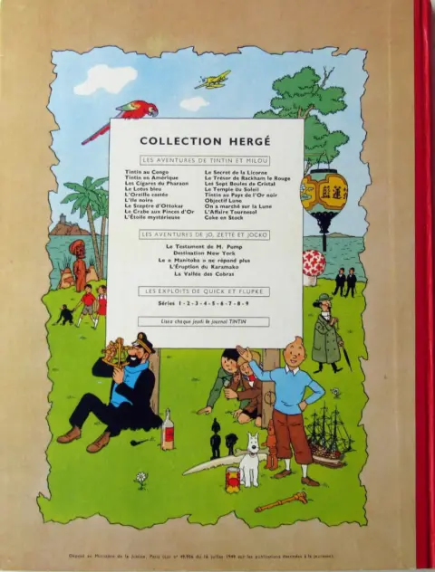 Verso de l'album Les Aventures de Jo, Zette et Jocko Tome 2 Destination New-York