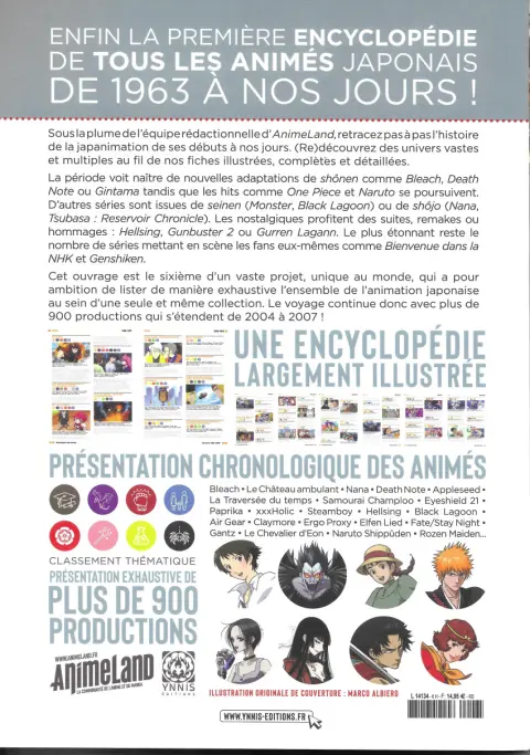 Verso de l'album L'Encyclopédie des Animés 6 2004-2007