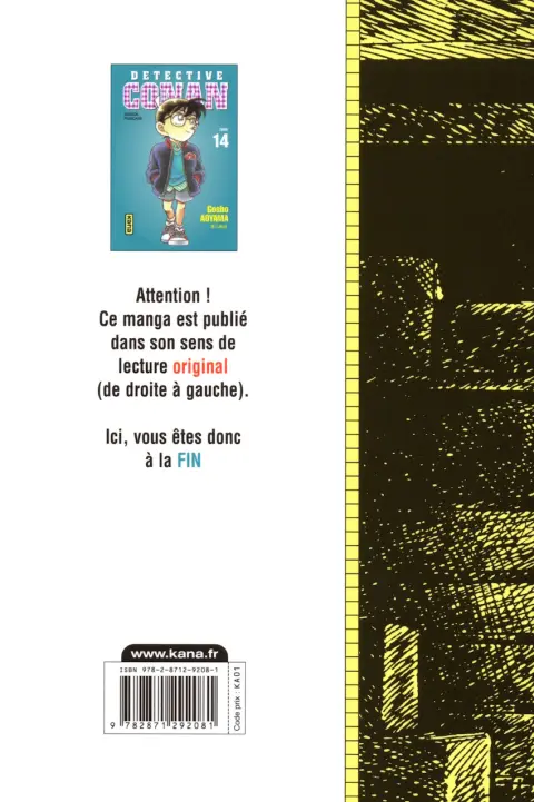 Verso de l'album Détective Conan Tome 14
