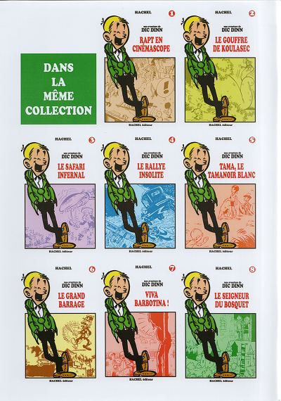 Verso de l'album Une aventure de Dic Dinn 5 Tama, le tamanoir blanc