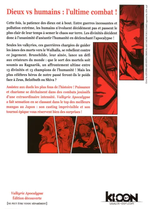 Verso de l'album Valkyrie Apocalypse 1