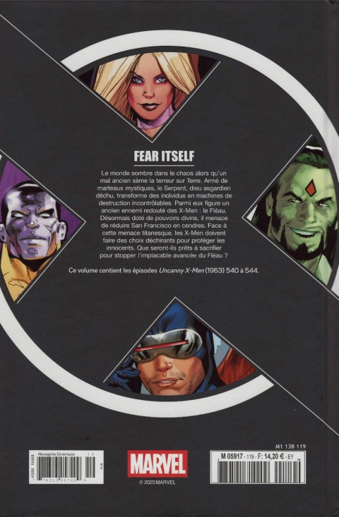 Verso de l'album X-Men - La Collection Mutante Tome 119 Fear Itself
