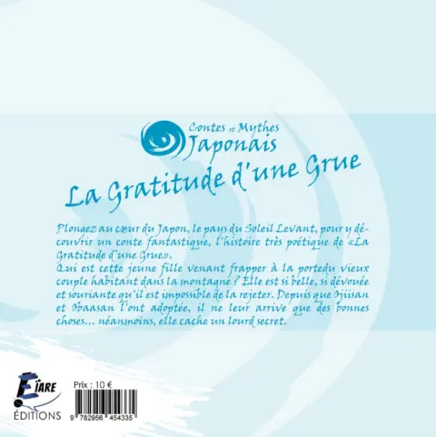 Verso de l'album Contes et Mythes Japonais La Gratitude d'une Grue
