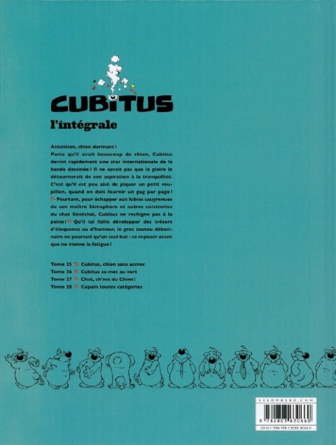 Verso de l'album Cubitus L'intégrale Tome 7