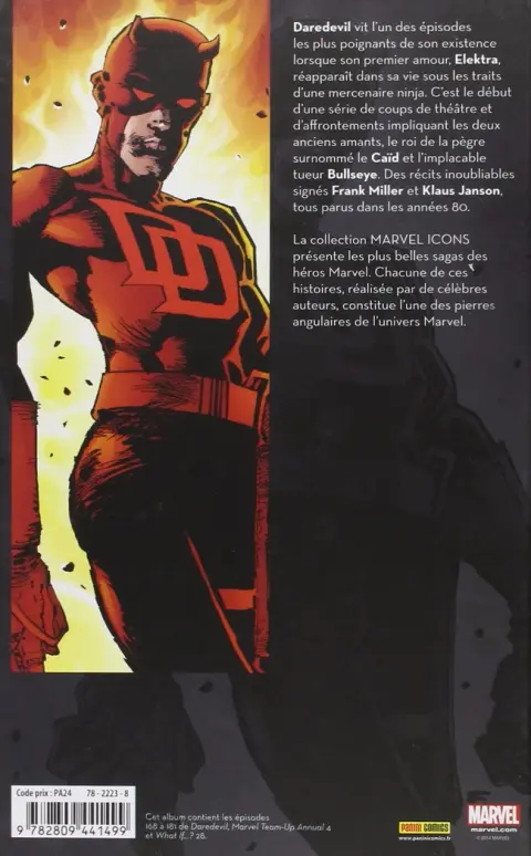 Verso de l'album Daredevil Tome 1