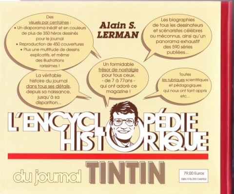 Verso de l'album L'encyclopédie historique du journal Tintin-Kuifje