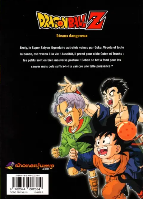 Verso de l'album Dragon Ball Z - Les Films Tome 10 Rivaux dangereux