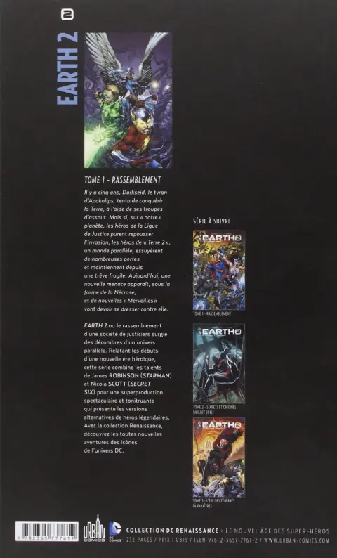 Verso de l'album Earth 2 1 Rassemblement