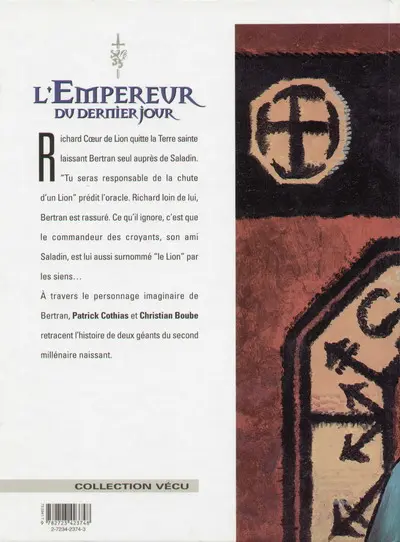 Verso de l'album L'Empereur du dernier jour Tome 5 Les rançons de la gloire