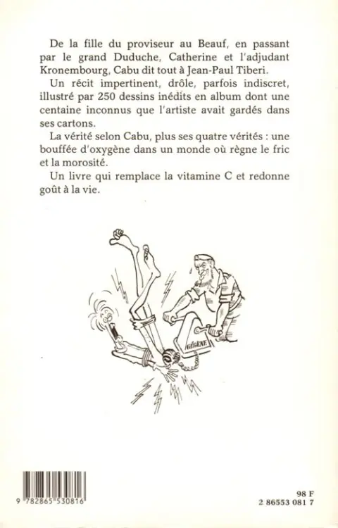Verso de l'album Cabu passe aux aveux !