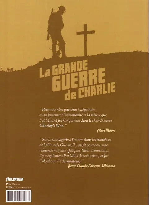 Verso de l'album La Grande Guerre de Charlie Volume 5 Les Tranchées d'Ypres