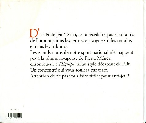 Verso de l'album de A à Z Le Foot illustré de A à Z